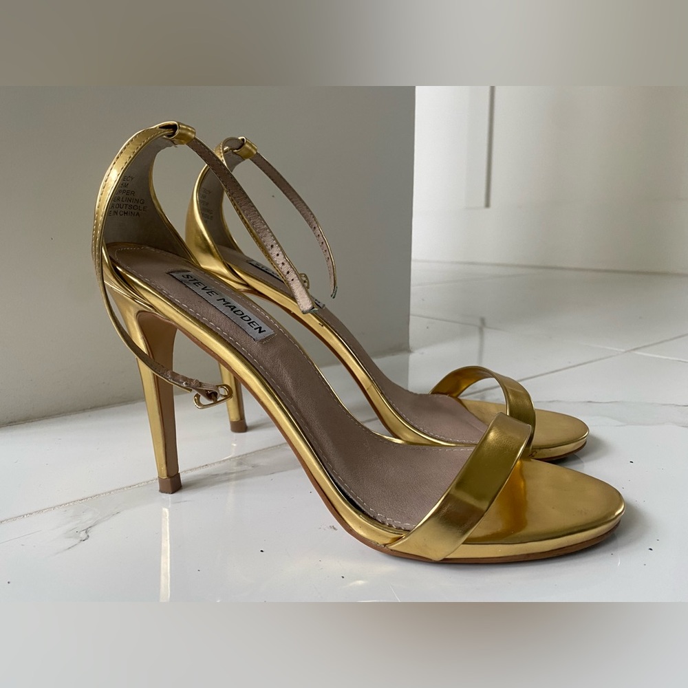Steve Madden Gold One Strap Heel